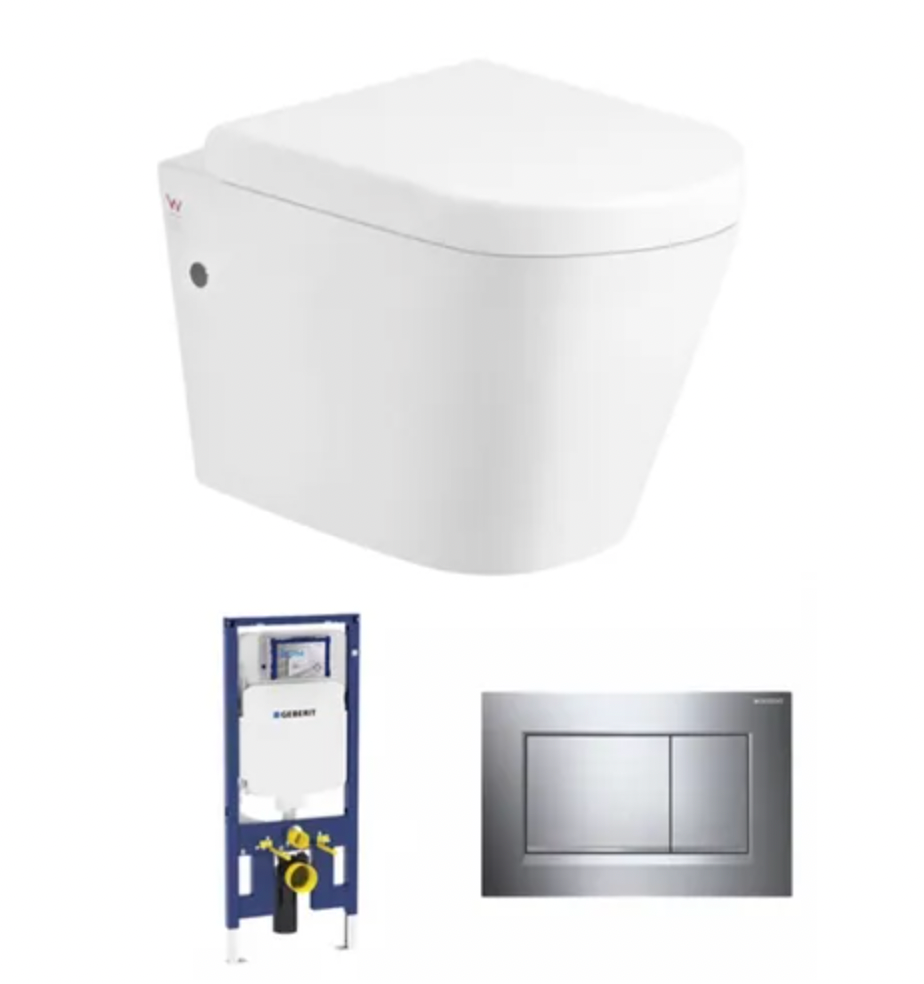 Alzano  Wall Hung Pan Geberit Inwall Cistern Set
