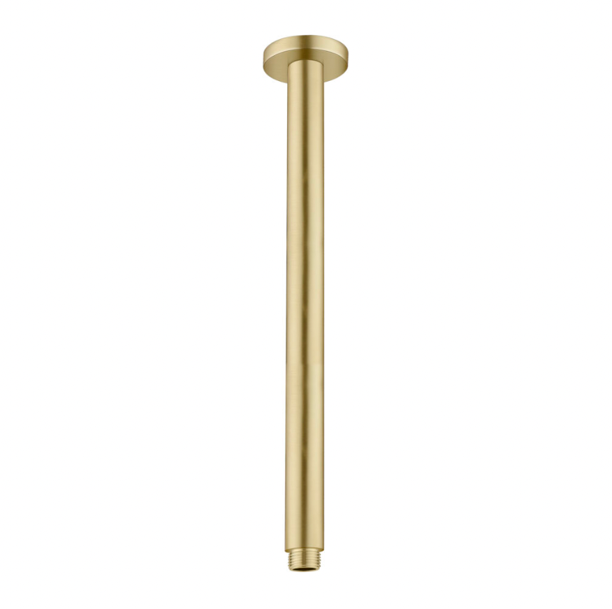 Nero Round 100mm Ceiling Shower Arm, Brushed