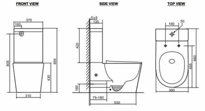 Inspire Radiant  Tornado Flush Rimless Back to Wall Toilet Suite