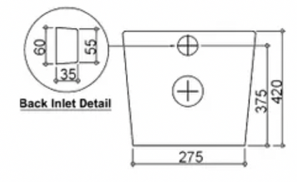 Inspire  Alzano Hurricane Rimless Wall-Faced Toilet Pan
