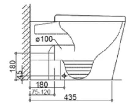Inspire  Alzano Hurricane Rimless Wall-Faced Toilet Pan