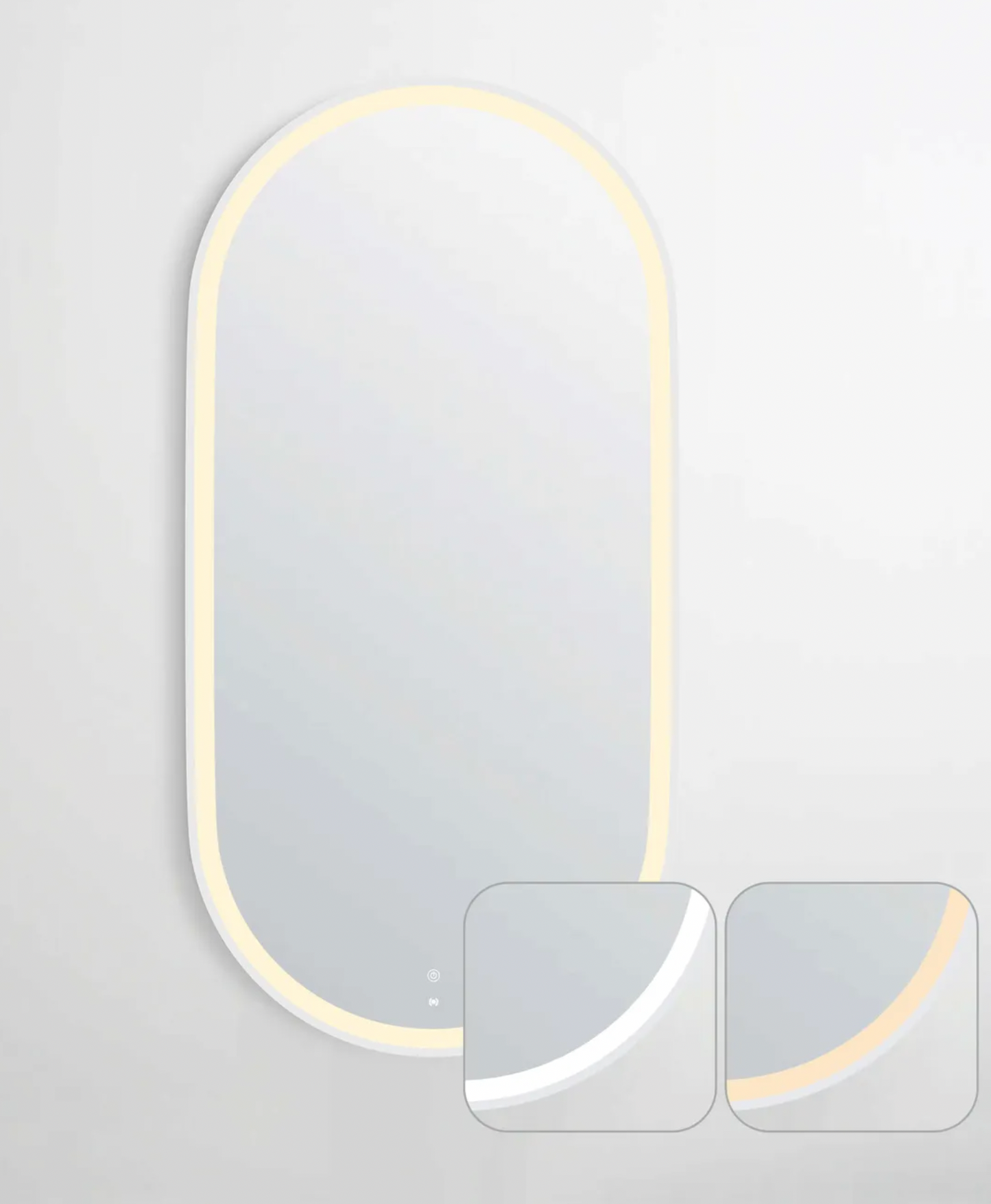 Otti LED Noosa  Metal Frame Oval Mirror 900x450mm
