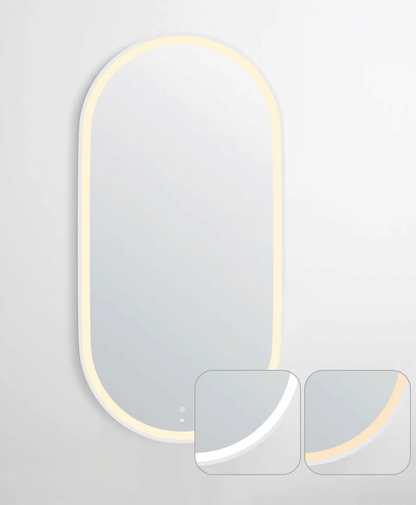 Otti LED Noosa  Metal Frame Oval Mirror 900x450mm