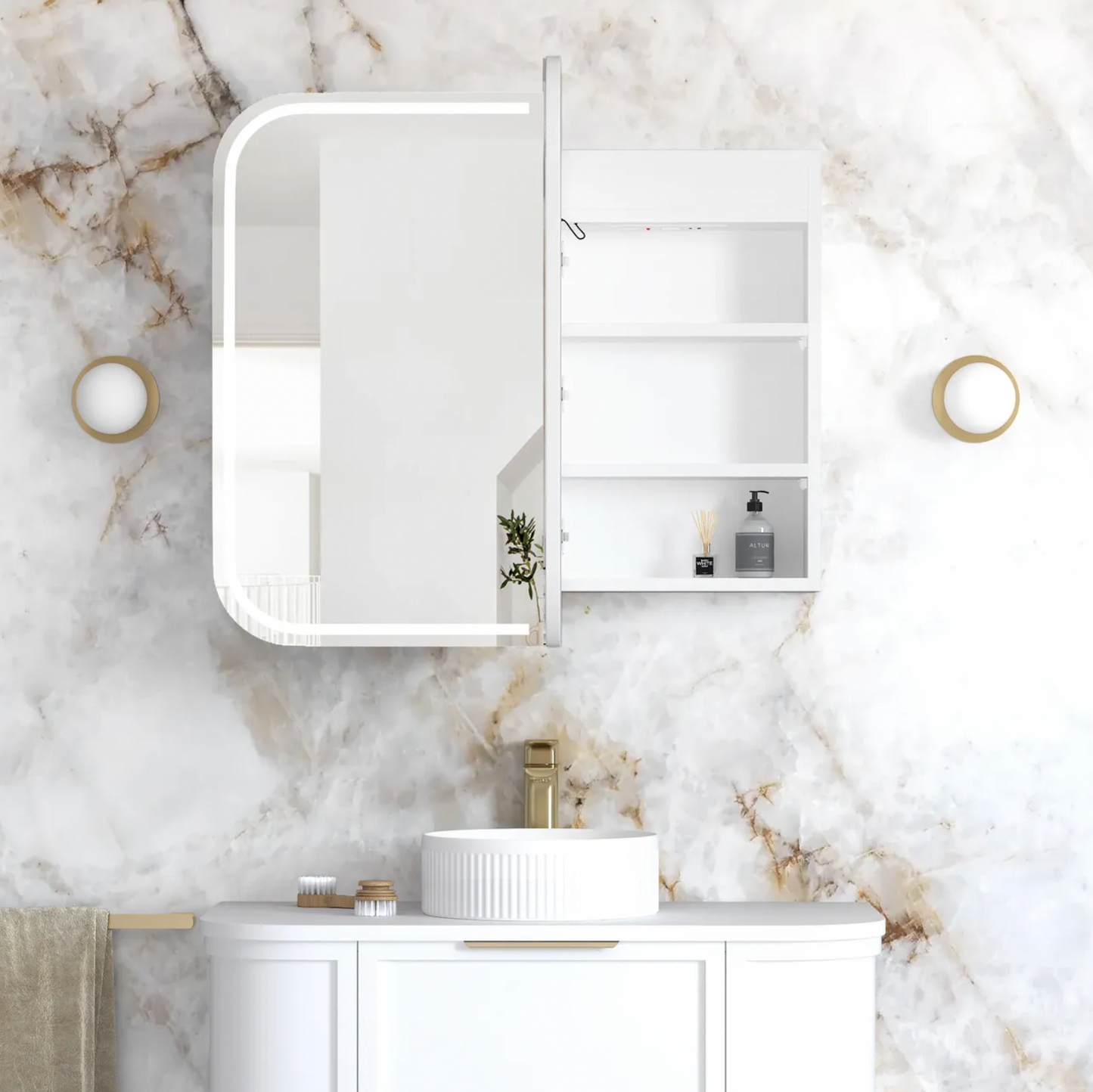 Otti Newport   LED Mirror Cabinet 900mm
