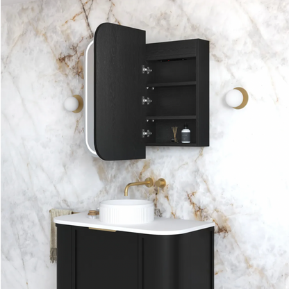 Otti Newport  Oak LED Mirror Cabinet 900mm