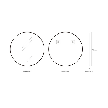 Otti London Framed Mirror 700mm