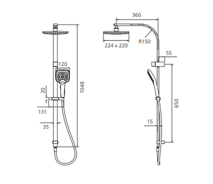 Oliveri Monaco Dual Shower Set