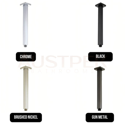 INSPIRE TARAN CEILING SHOWER ARM SQUARE 400MM GUN METAL