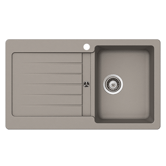 Schock Typos Single Bowl with Drainer Concrete Right Hand Bowl 1TH