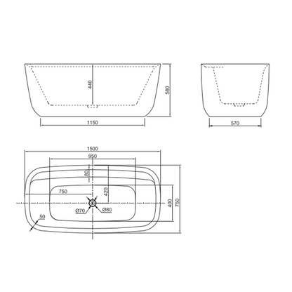 Belbagno Terriccio 1500 Free Standing Bath