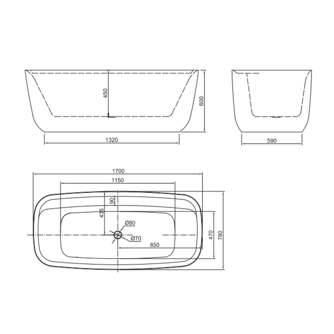 Belbagno Terriccio 1700 Free Standing Bath