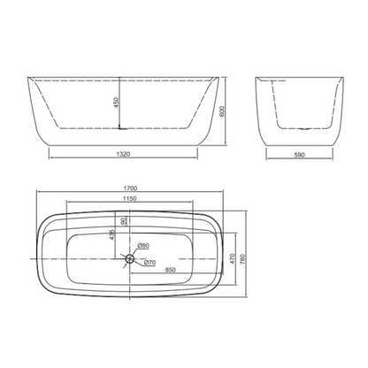 Belbagno Terriccio 1700 Free Standing Bath