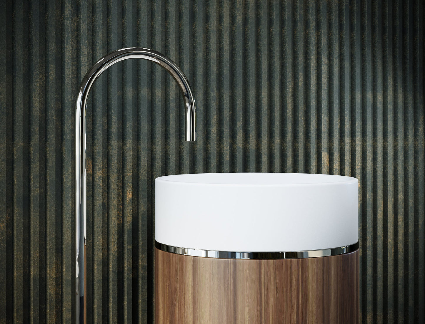 BELBAGNO TESORO FREESTANDING PEDESTAL BASIN  380MM X 850MM