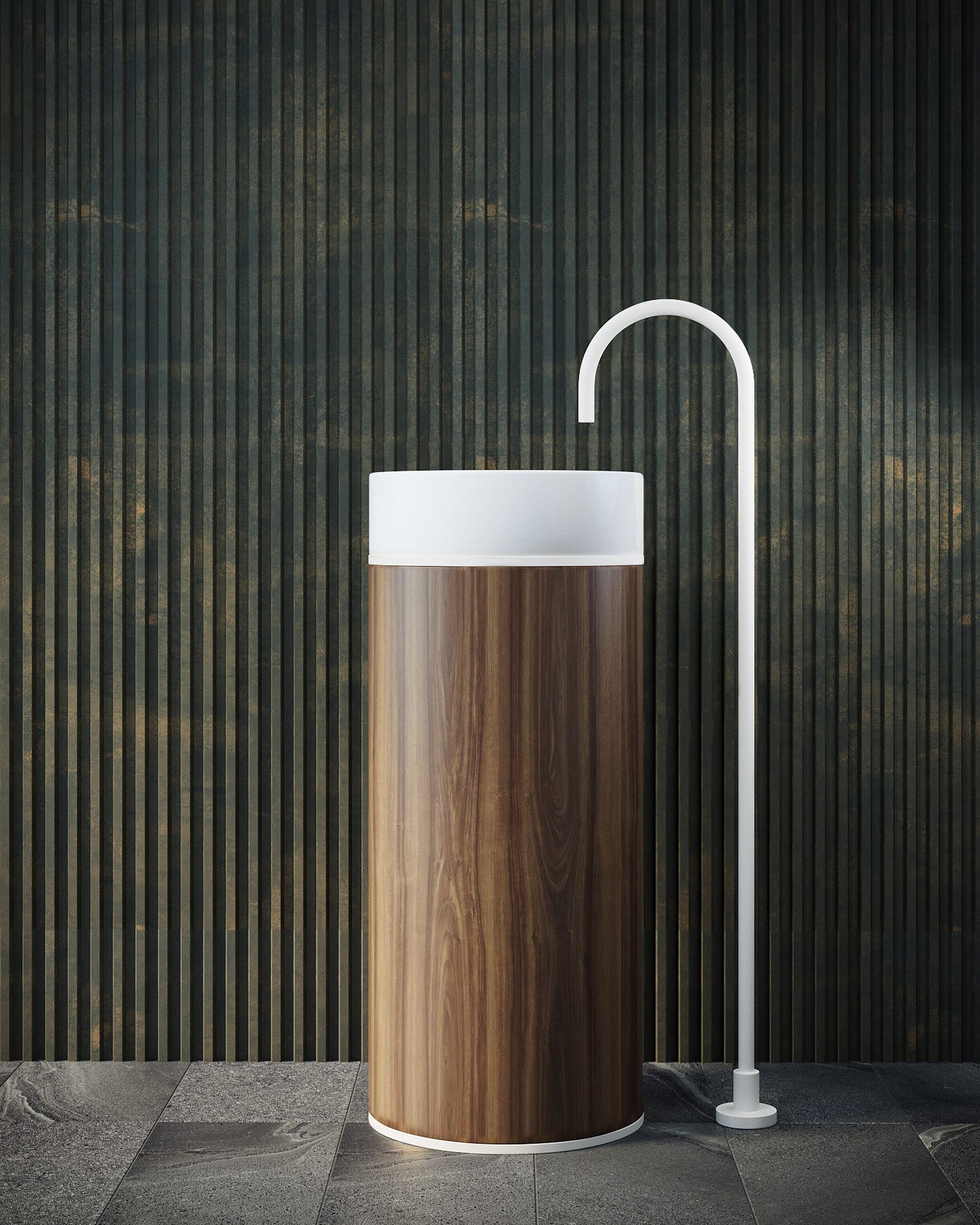 BELBAGNO TESORO FREESTANDING PEDESTAL BASIN  380MM X 850MM