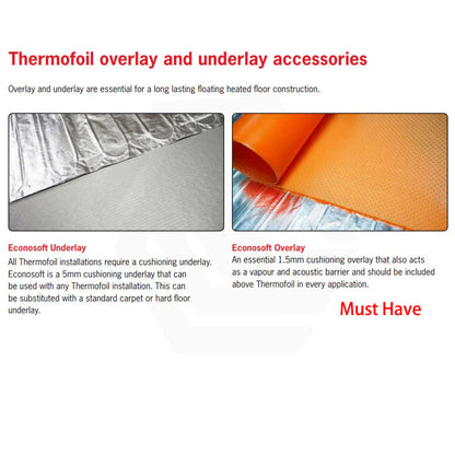 ThermoGroup Thermofoil 140W/m² Heating Mat Only For Carpet or Floating Timber
