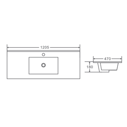 BIANCA 1200mm PVC Wall-Hung Vanity - 1200mm / Single Bowl / Cabinet Only