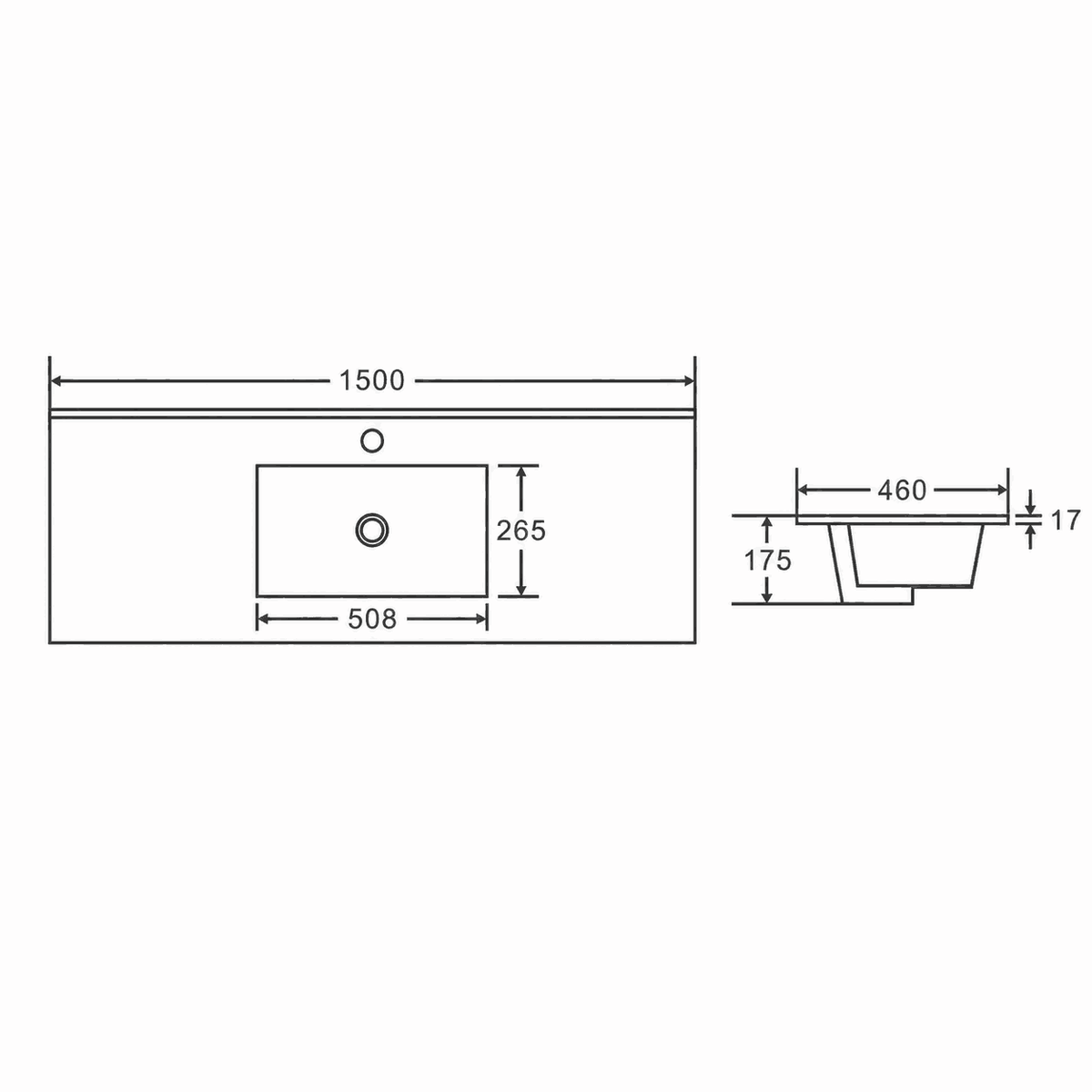 Paris 1500mm Wall-Hung Vanity - Walnut Woodmatt