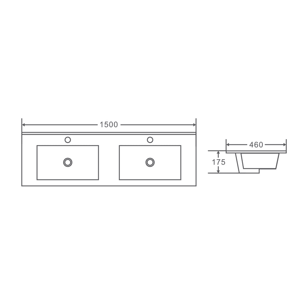 HERA 1500mm Wall-Hung Vanity - Elegant Oak - 1500mm / Elegant Oak Cabinet + Ceramic Top（Single Bowl）