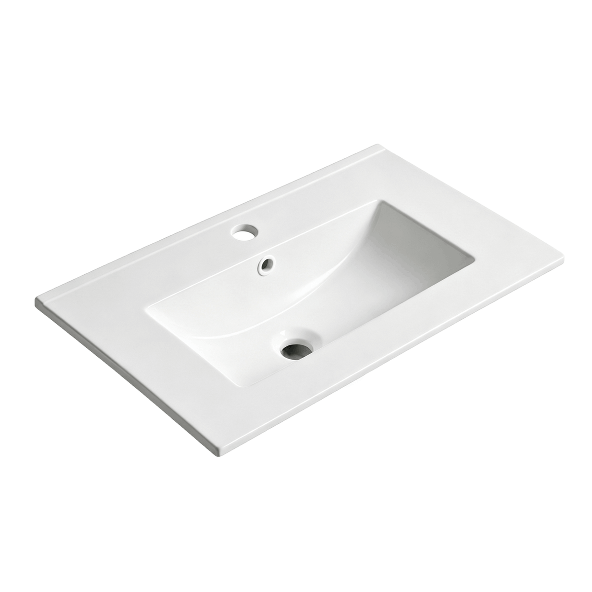 Mercio 600mm Slim Ceramic Top Vanity Basin
