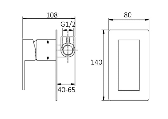 INSPIRE TARAN SHOWER WALL MIXER