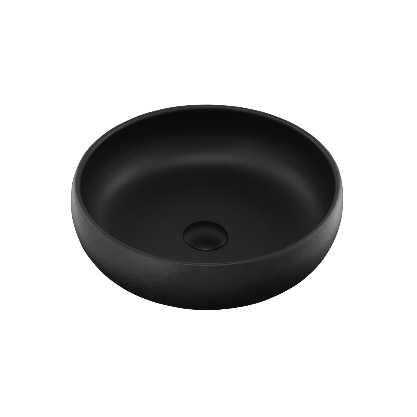 Oliveri Terzofoco Curved Counter Top Basin Matte Black