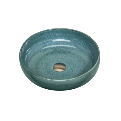 Oliveri Terzofoco Curved Counter Top Basin Emerald Green