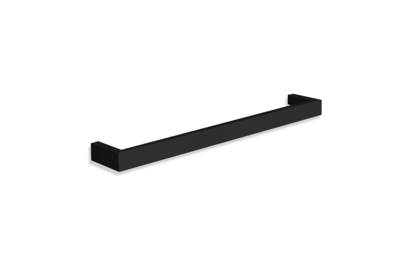 Uss6B Matt Black Square Non-Heated Single Towel Rail