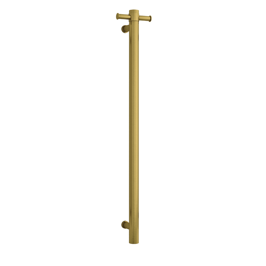 Thermorail 240V Round 900 Vertical Single Heated Towel Rail