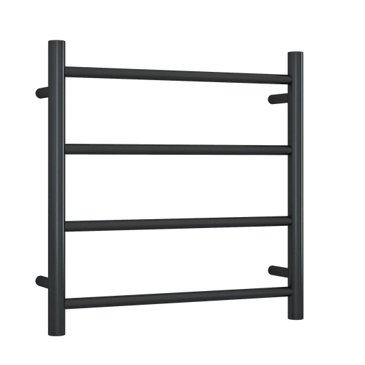 SR2512B 12Volt Matt Black Round Ladder Heated Towel Rail