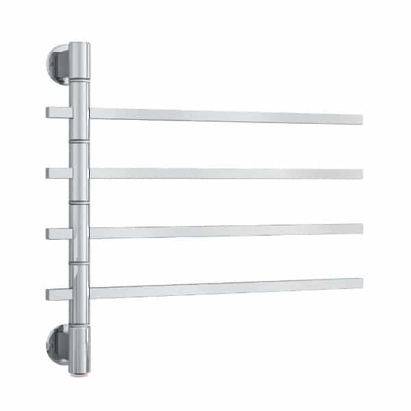 Thermorail 240V Straight 600 Square Swivel Heated Towel Rail