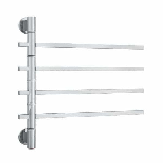 Thermorail 240V Straight 600 Square Swivel Heated Towel Rail