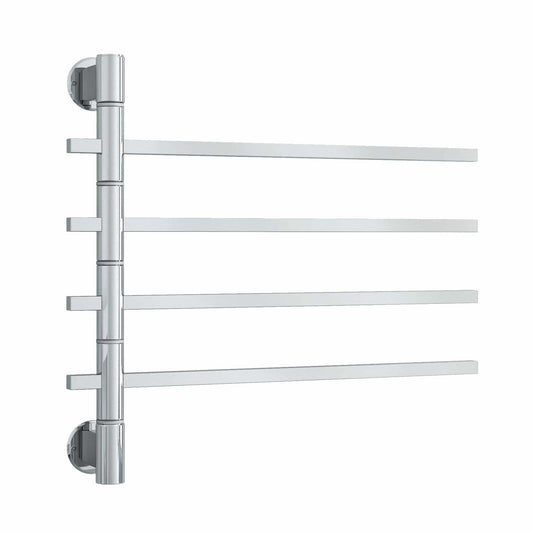 USV35 Straight Square Swivel Polished Non-Heated Towel Rail