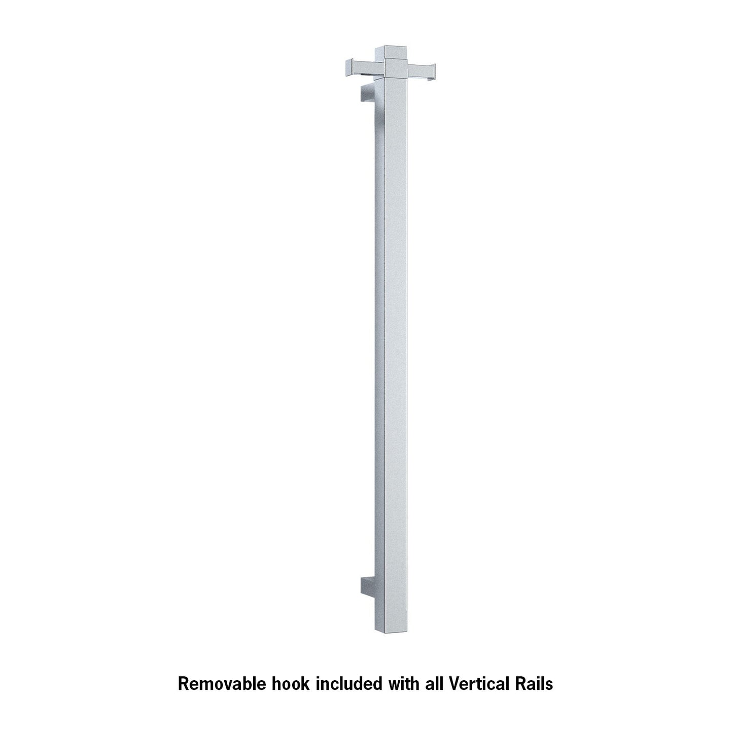 VS900SH Square Vertical Single Bar Heated Towel Rail