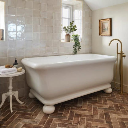 Turner Hastings Kirkham Ball 160 TitanCast Bath with Overflow