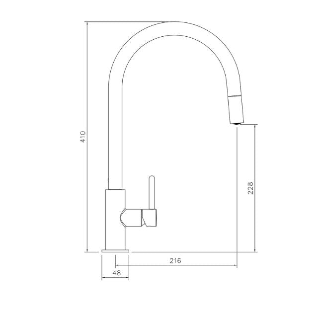 Turner Hastings Naples Pull Out Sink Mixer