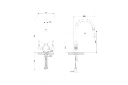 Turner Hastings Ludlow Pull Out Sink Mixer –