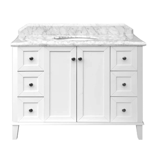Turner Hastings Coventry 120x55 Single Bowl White Vanity with Marble