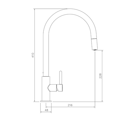 Turner Hastings Naples Pull Out Sink Mixer