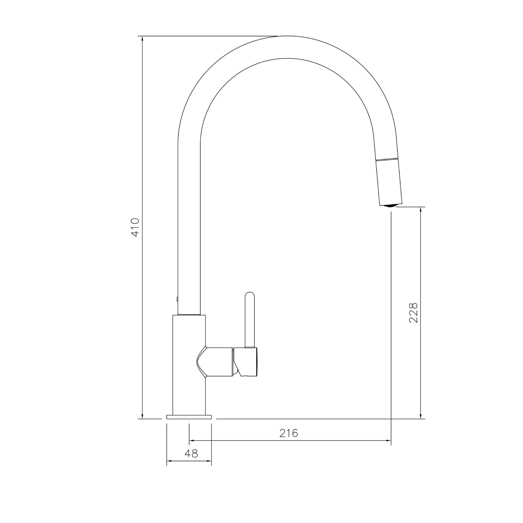 Turner Hastings Naples Pull Out Sink Mixer