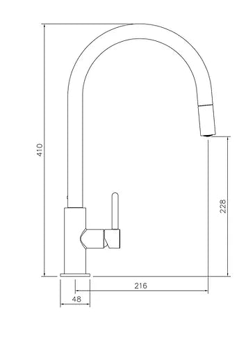 Turner Hastings Naples Pull Out Sink Mixer –
