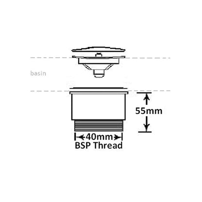 Turner Hastings Universal 32/40mm Mushroom Pop-up Waste