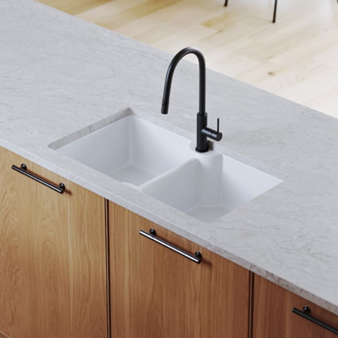 Turner Hastings Cuisine 86 x 50 Fireclay Double Bowl Sink 1TH