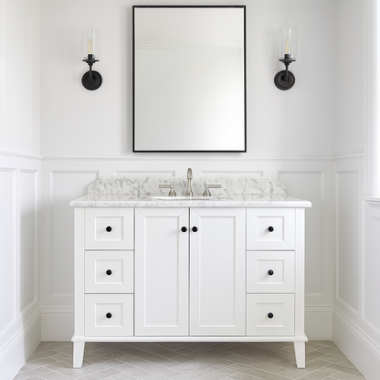 Turner Hastings Coventry 120 x 55 Single Bowl Vanity With White Marble Top