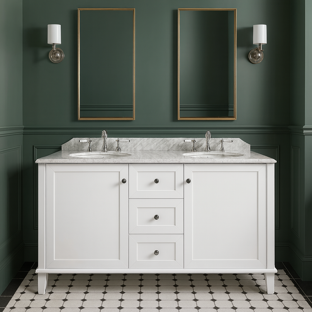 Turner Hastings Coventry 150x56 Double Vanity with marble top