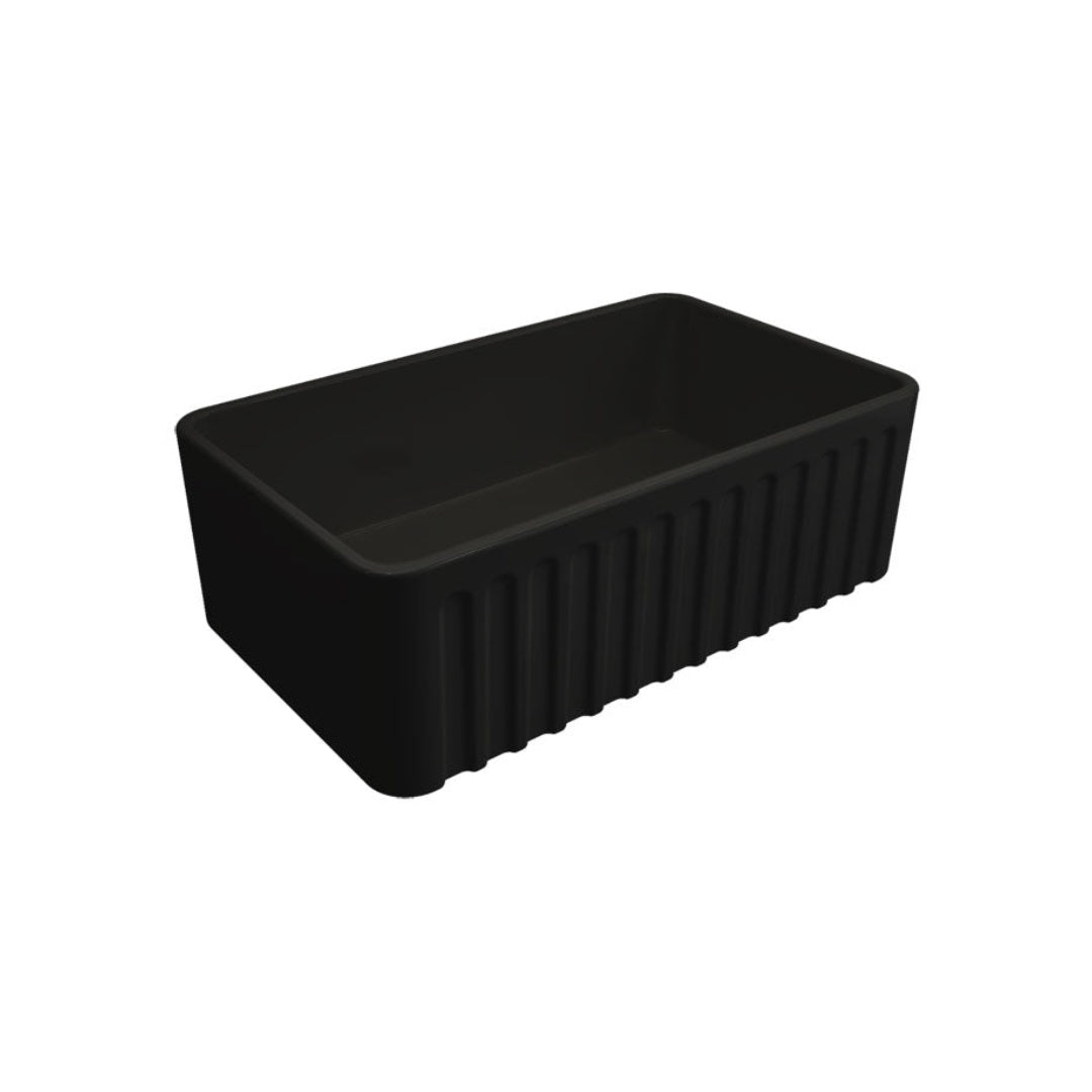 Turner Hastings Novi 75 x 46 Fine Fireclay Butler Sink Matte Black