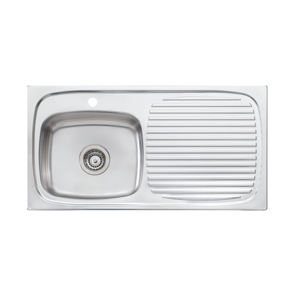 Oliveri Ultraform Single Bowl Left Hand Sink with Drainer