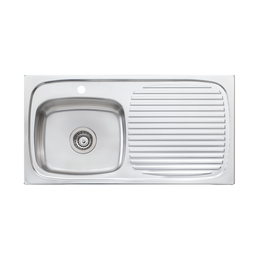 Oliveri Ultraform Single Bowl Left Hand Sink with Drainer