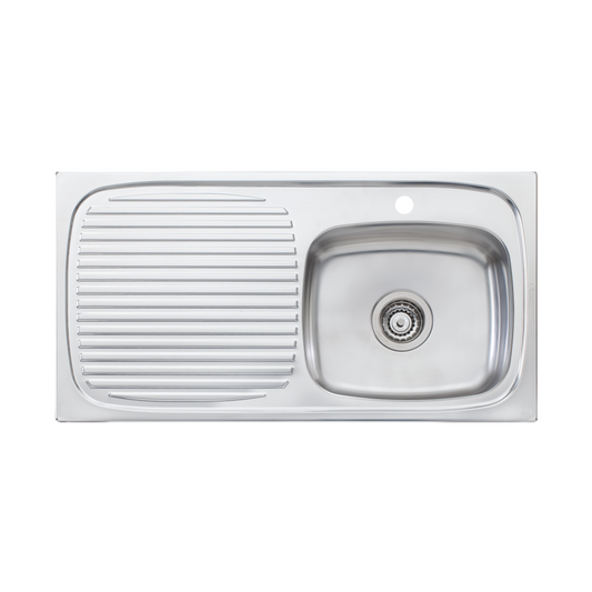 Oliveri Ultraform Single Bowl Right Hand Sink with Drainer