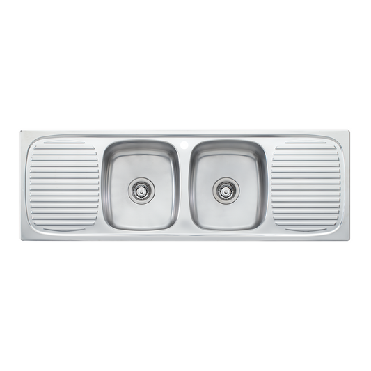 Oliveri Ultraform Double Bowl Sink with Double Drainer