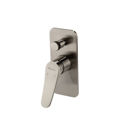 Oliveri Verona Wall Mixer With Diverter Brushed Nickel